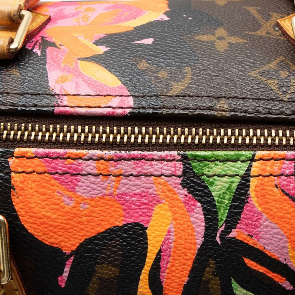 Louis Vuitton Limited Edition Monogram Canvas Roses Speedy 30 Satchel - Picture 12 of 15